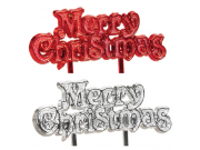 Anniversary House Merry Christmas Cake Decoration (4 x 7cm / 1.6 x 2.75")